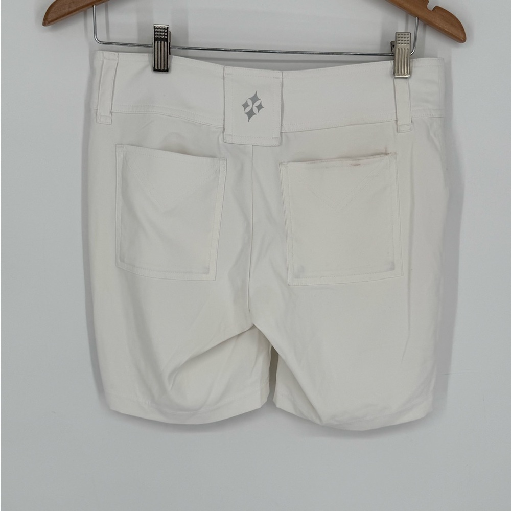 Jofit Golf Shorts Women’s Size 0 White Bermuda Golf Stretch Athletic Pockets G9 - Picture 2 of 4